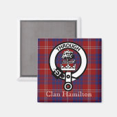 Clan Hamilton Crest en Tartan Magnet (Voorkant / Achterkant)