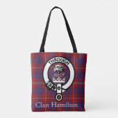 Clan Hamilton Crest en Tartan Tote Bag (Achterkant)