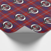 Clan Hamilton Crest en Tartan Wrapping Paper Cadeaupapier (Hoek)