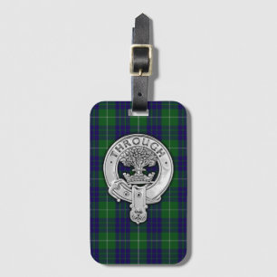 Clan Hamilton Crest & Hunting Tartan Bagagelabel