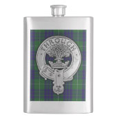 Clan Hamilton Crest & Hunting Tartan Flacon (Voorkant)