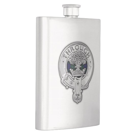 Clan Hamilton Crest & Hunting Tartan Flacon (Rechts)