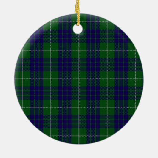 Clan Hamilton Crest & Hunting Tartan Keramisch Ornament (Achterkant)