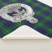 Clan Hamilton Crest & Hunting Tartan Sherpa Deken (3/4)