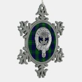 Clan Hamilton Crest & Hunting Tartan Tin Sneeuwvlok Ornament (Links)