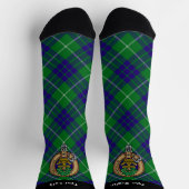 Clan Hamilton Crest over groene jacht Tartan Sokken (Top)
