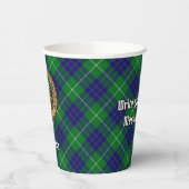 Clan Hamilton Crest over het jagen van Tartanepiek Papieren Bekers (Links)