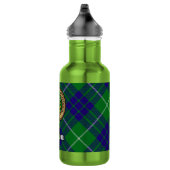 Clan Hamilton Crest over Hunting Tartan Waterfles (Rechts)