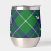 Clan Hamilton Crest over jagen Tartan (Links)