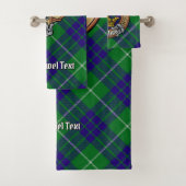 Clan Hamilton Crest over jagen Tartan Bad Handdoek (Insitu)