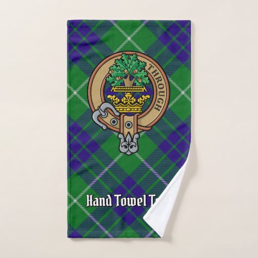 Clan Hamilton Crest over jagen Tartan Bad Handdoek (Handdoek)