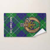 Clan Hamilton Crest over jagen Tartan Bad Handdoek (Handdoek)