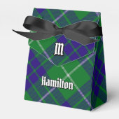 Clan Hamilton Crest over jagen Tartan Favor Box Bedankdoosjes (Voorkant Zijde)