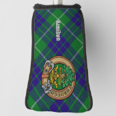 Clan Hamilton Crest over jagen Tartan Golfheadcover (Draai 90)