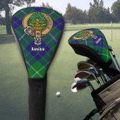 Clan Hamilton Crest over jagen Tartan Golfheadcover