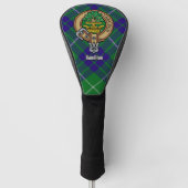 Clan Hamilton Crest over jagen Tartan Golfheadcover (Voorkant)