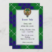 Clan Hamilton Crest over jagen Tartan Kaart (Voorkant / Achterkant)