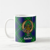 Clan Hamilton Crest over jagen Tartan Koffiemok (Links)
