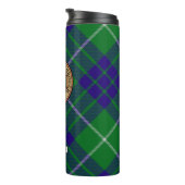 Clan Hamilton Crest over jagen Tartan Thermosbeker (Geroteerd rechts)