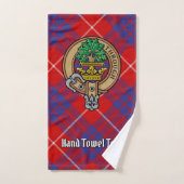 Clan Hamilton Crest over Red Tartan Bad Handdoek (Handdoek)