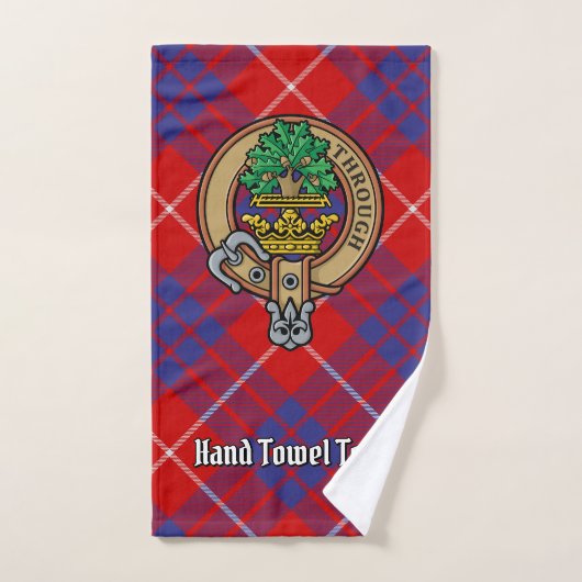 Clan Hamilton Crest over Red Tartan Bad Handdoek (Handdoek)
