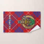 Clan Hamilton Crest over Red Tartan Bad Handdoek (Handdoek)