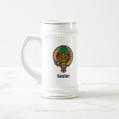 Clan Hamilton Crest over Red Tartan Beer Stein Bierpul (Links)