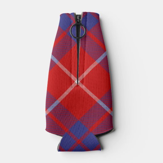 Clan Hamilton Crest over Red Tartan Bottle Cooler (Achterkant)