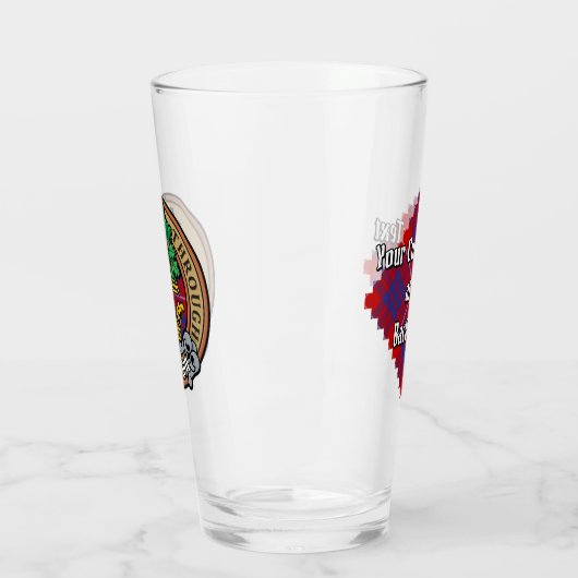 Clan Hamilton Crest over Red Tartan Glas (Links)