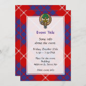 Clan Hamilton Crest over Red Tartan Kaart (Voorkant / Achterkant)