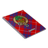Clan Hamilton Crest over Red Tartan Notitieboek (Rechterzijde)