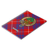 Clan Hamilton Crest over Red Tartan Notitieboek (Linkerzijde)