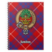 Clan Hamilton Crest over Red Tartan Notitieboek (Voorkant)