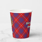 Clan Hamilton Crest over Red Tartan Paper Cups Papieren Bekers (Links)