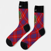 Clan Hamilton Crest over Red Tartan Socks Sokken (Links)