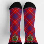 Clan Hamilton Crest over Red Tartan Socks Sokken (Top)