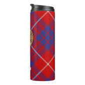 Clan Hamilton Crest over Red Tartan Thermosbeker (Geroteerd rechts)