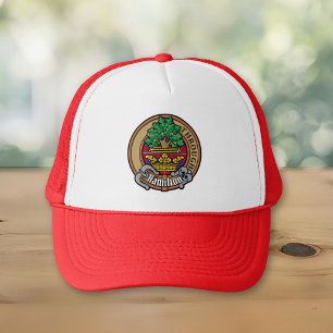 Clan Hamilton Crest over Red Tartan Trucker Hat Pet