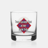 Clan Hamilton Crest over Red Tartan Whisky Glas (Achterkant)