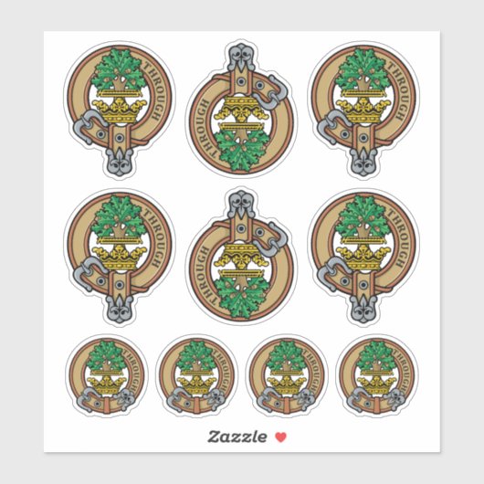 Clan Hamilton Crest Sticker Set (Vel)