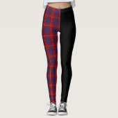 Clan Hamilton Crest & Tartan / Black Leggings (Voorkant)