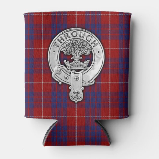 Clan Hamilton Crest & Tartan Blikjeskoeler (Voorkant)