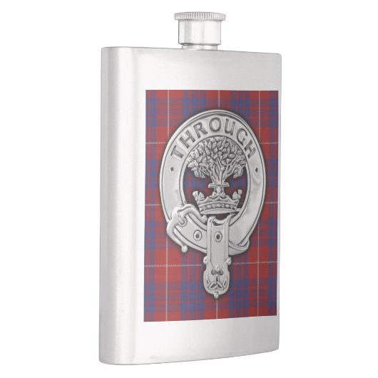 Clan Hamilton Crest & Tartan Flacon (Rechts)