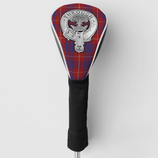 Clan Hamilton Crest & Tartan Golfheadcover (Voorkant)