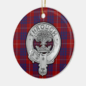 Clan Hamilton Crest & Tartan Keramisch Ornament (Links)