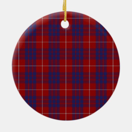 Clan Hamilton Crest & Tartan Keramisch Ornament (Achterkant)