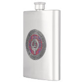 Clan Hamilton Crest & Tartan Knot Flask Flacon (Links)