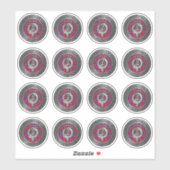 Clan Hamilton Crest & Tartan Knot Sticker (Vel)