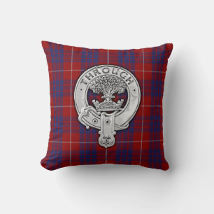 Clan Hamilton Crest & Tartan Kussen