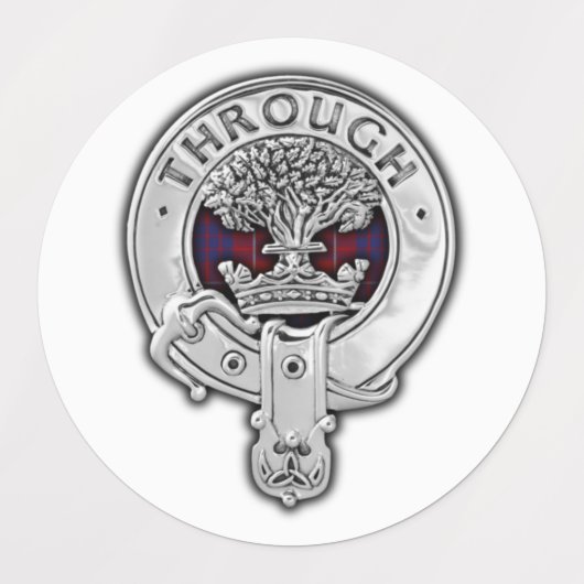 Clan Hamilton Crest & Tartan Labels (Design 1)
